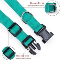 Collar reflectante para perros medianos y grandes, acolchado de neopreno suave, nailon transpirable, ajustable, 25 a 60 centímetros - details 4