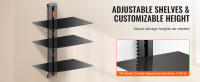 SucceBuy Soporte multimedia AV, para reproductores de DVD, decodificadores de cable, gabinete de almacenamiento de medios de altura ajustable para juegos, sala de grabación - details 1
