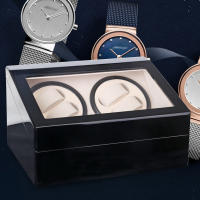 Estuche de exhibición de almacenamiento de bobinadora de reloj, rotación automática, caja organizadora de regalo, ligero, duradero, 4 + 6, nuevo - details 0