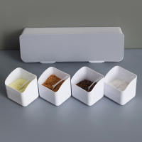 Caja de condimentos montada en la pared, sal, pimienta, especias, tarro, azucarero, caja de especias, organizador, estante de almacenamiento de especias de cocina - details 3
