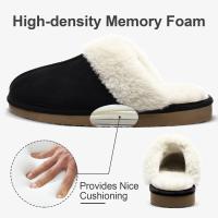 Zapatillas mullidas de invierno para mujer, zapatos peludos y peludos para el hogar, Zapatillas de casa de piel sintética, Zapatillas de felpa para interior, cómodas y cálidas, zapatillas planas silenciosas - details 7