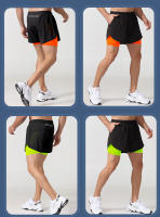Shorts De Correr Para Hombre 2 En 1 Secado Rápido Entrenamiento De Gimnasio Fitness Running Pantalones De Verano Shorts Deportivos Con bolsillos exteriores - details 14