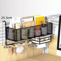Estante de almacenamiento colgante para cabecera de cama de gran capacidad, diseño de rejilla, ahorra espacio, estante de almacenamiento para baño, caja de pañuelos multiusos - details 9