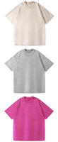 Vintage deslavazado del mismo estilo para hombres y mujeresTCamiseta Casual suelta calleTTop de manga corta de fitness - details 5