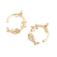 10 Uds. Colgantes de conexión de hojas de árbol de 2 agujeros de Color dorado de 18K, pendientes de alta calidad, accesorios Diy, sitio web oficial Rosediy - details 5