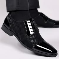 Zapatos de cuero de negocios para hombre, zapatos de vestir de charol transpirables Oxford de lujo, zapatos planos formales para boda y oficina - details 5