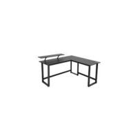 Escritorio con 2 Estantes a la Izquierda o a la Derecha, Mesa de Trabajo, para Salón Oficina, Estructura de Acero, Industrial, Negro Ébano LWD047B16 - details 11