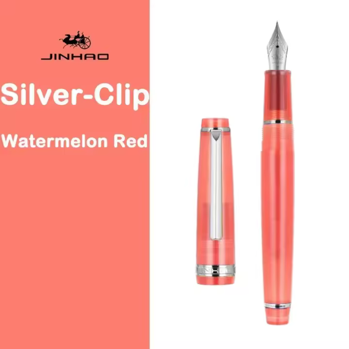 82 pluma estilográfica 0,38/0,5/0,7mm punta Extra fina Clip plateado bolígrafos elegantes de lujo escritura suministros escolares de oficina papelería - 1