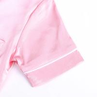 Pijamas para niños y niñas, Top de satén de seda, pantalón de manga larga, pijamas lisos con botones para bebés, conjunto de satén, camisón, ropa de dormir para niños - details 11