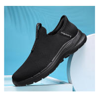Los hombres transpirable mosca tejida zapatos de malla ultra-ligero flash desgaste un pedal suela gruesa - details 11
