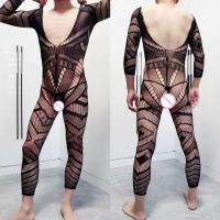 Hombre negro sin cuerpo de entrepierna, malla transparente gay, lencería sexy, mono, ropa erótica sissy - details 13
