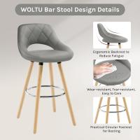 Taburete Bar Alto para Bistro, Cafetería y Cocina, con Funda de Piel - details 2