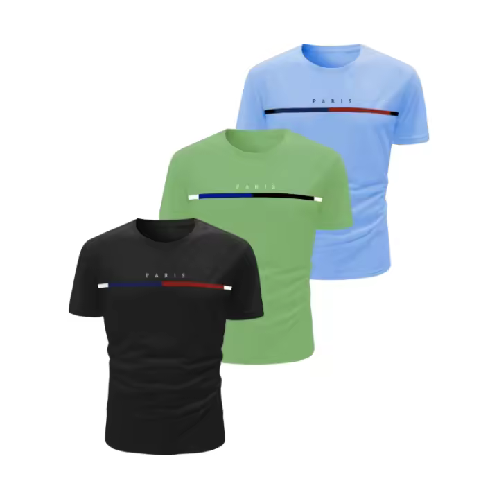 Camisetas de Manga Corta Casuales para Hombres 100% Algodón, Ligeras y Transpirables - 1