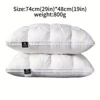 Almohada de hotel cinco estrellas 48x74cm para sueño profundo, soporte cervical y alta altura sin colapso - details 0