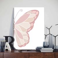 Póster Decorativo Rosa para Habitación de Niñas con Marco Pintura en Lienzo de Amor de Mariposa Arte de Pared para Cuarto de Bebé Marca JUBEER Material Lienzo - details 4