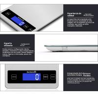Báscula de Cocina Eléctrica Precisa Recargable por USB Acero Inoxidable Resistente al Agua con Pantalla LCD Ideal para Hacer Dieta, Cocinar, Hornear - details 6