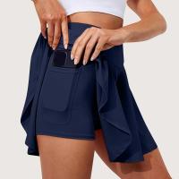 Verano Mujer Sprints tenis baile Fitness faldas cortas juvenil secado rápido sólido forro femenino cintura alta Mini faldas pantalones cortos - details 20