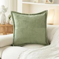 1 funda de almohada de pana con empalme, sofá súper suave, decoración a rayas, almohadas texturizadas para cojín de cama de 18.0 x 18.0 in - details 8