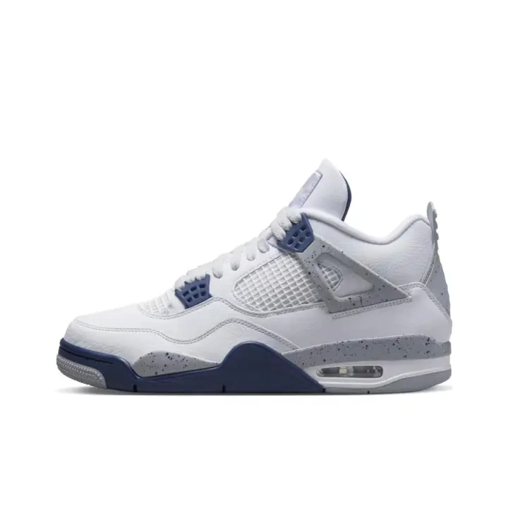 Zapatillas de baloncesto Basketball 4S transpirables para hombre y mujer corriendo en azul y blanco - 1