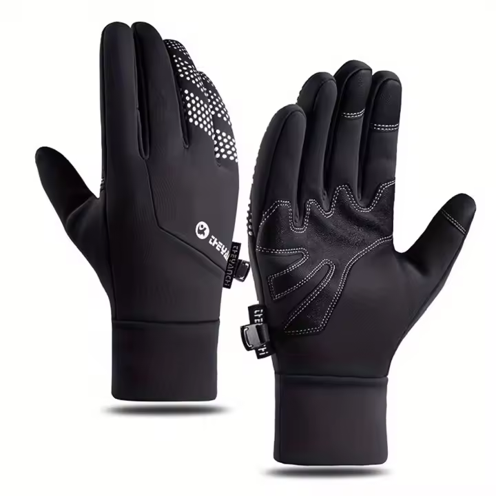 1pair Men's Winter Windproof Waterproof Warm Touch Screen GlovesFor Running CyclingDrivingSkiing - 1