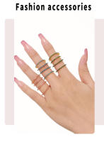 Accesorios estético de anillo de Dedo Fino para Mujeres exquisitas Joyas de Boda de anillo de Arco Iris de ZIRCON para Mujeres - details 6
