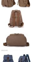 Mochila de lona para mujer, bolso de viaje Vintage de algodón puro, bolso escolar para ordenador portátil con cordón a la moda, bolso de hombro para chicas adolescentes - details 4