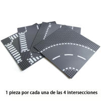 Las rectas, esquinas y cruces en T de vías urbanas de 32x32 son compatibles con las placas de piso de las principales marcas - details 0