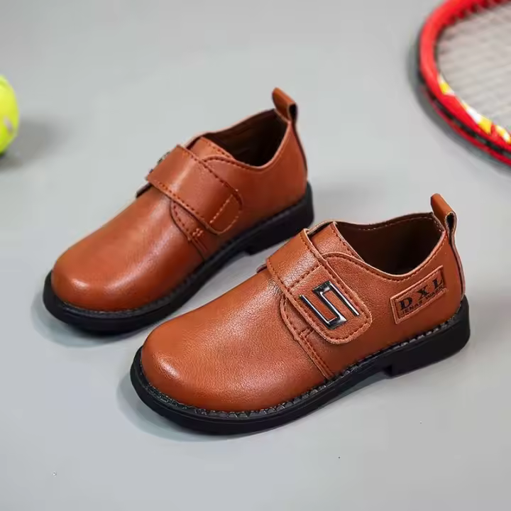 Falda de cuero PU informal para hombre de alta calidad, zapatos formales de estilo empresarial suaves y cómodos Oxford para niños - 1