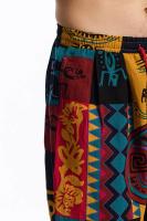 Pantalón en lino imprimé Tribal Boho para hombres, en algodón, décontracté, con cordón de serrage, para deportes al aire libre, curso à pied, sorpresa, été - details 27
