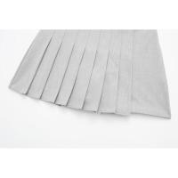OUWU- Conjunto De 2 Piezas A La Moda Para Mujer, Camisas Grises Con Cuello De Solapa Y Pantalones Cortos Con Cremallera Lateral Vintage, Conjunto De Pantalones Cortos Elegantes Para Mujer - details 16