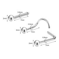 ZS-perno de Nariz de cristal CZ para hombres, forma de cruz de abeja de corazón, 316L retenedor de Pin de acero inoxidable, joyería de Piercing de fosa nasal en forma de L, 20g, 1 pieza - details 2