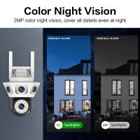 Cámara de Vigilancia Inalámbrica 4K 3 Lentes 3 Pantallas 12MP Impermeable para Exteriores - details 3