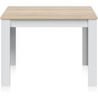 Mesa Auxiliar Fija, Mesa Cocina, Acabado en Color Blanco Artik y Roble Canadiense, Modelo Cloe, Medidas: 109 cm (Ancho) x 67 cm (Fondo) x 78 cm (Alto) - details 5