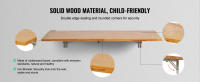 SucceBuy Mesa plegable montada en la pared, mesa con hojas abatibles de 47,24 x 19,69 pulgadas, escritorio flotante de madera con soporte de hierro, escritorio plegable - details 1