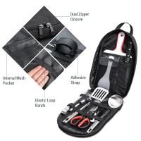 Juego de utensilios de viaje portátiles de acero inoxidable, 9 piezas, para acampar, Picnic - details 5