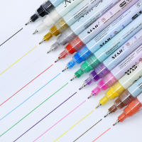 Juego de bolígrafos de Gel para manicura, pincel delineador de pintura de 0,7mm, resistente al agua, marcador de colores - details 4