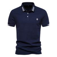 Marca AIOPEON, Polos 100% de algodón para hombre, Polos informales de manga corta de Color sólido para hombre, nueva ropa de verano para hombre - details 4