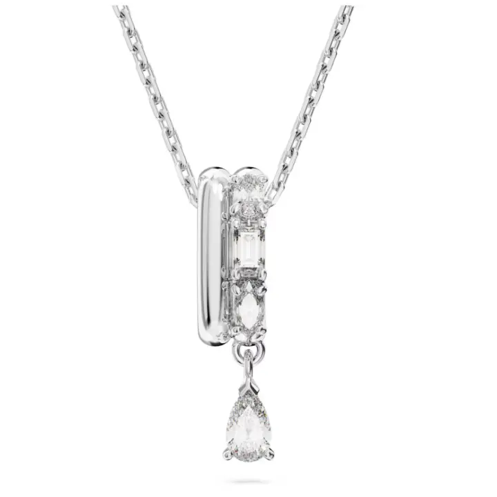Collar con colgante de piedra de circón transparente Swarosk, collar con colgante en forma de lágrima de cristal de plata 925, regalo de joyería para mujer - 1