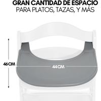 Set de Tronas de Bebé Evolutivas con Bandeja y Cojín de 2 Piezas |   Trona de madera regulable |   Silla Alta para Niños desde 6 Meses con Accesorios - details 5