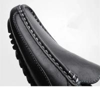 Mocasines transpirables de cuero genuino, mocasines informales, zapatos de cuero para hombres, zapatos planos formales de conducción italiana - details 4