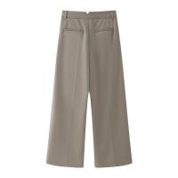 OUWU-Conjunto de moda para mujer, chaleco de cuello alto, pantalones sueltos, estilo americano y europeo, color Beige, novedad de primavera - details 9