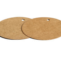 Etiquetas redondas de Papel Kraft para equipaje, tarjetas de etiqueta de precio hechas a mano en blanco, color marrón, decoración de fiesta de boda y Navidad, 100 unidades por lote - details 3