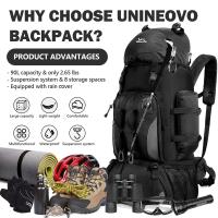 Mochila impermeable de 90L para hombres, bolsa de gran capacidad para el senderismo, camping, viajes, deportes al aire libre - details 4