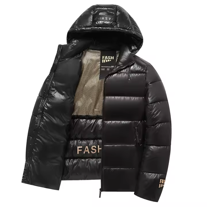 Nueva chaqueta gruesa cómoda y versátil para hombre, moda para actividades al aire libre, abrigo a prueba de viento para mantener el calor, Parka informal con sombrero extraíble para invierno - 1