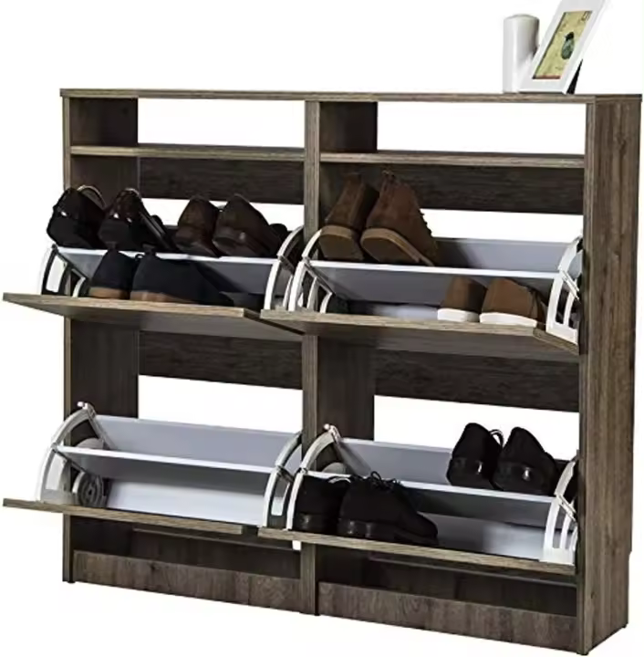 Mueble Zapatero Tamesis 54AB |   Medidas 96 x 107 x 25 cm. |   Armario zapatero |   Zapatero con 4 puertas abatibles |   Blanco - 1