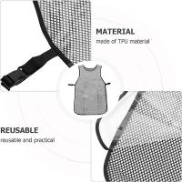 Recambios transparentes del peluquero del corte del pelo, delantal de jardinería ble, castor impermeable del retrete del perro - details 1