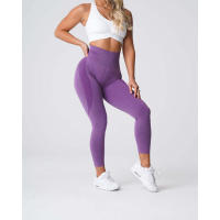 Leggings deportivos de cintura alta para mujer NVG de spandex con pantalones interiores suaves para ropa de gimnasio y fitness. - details 26