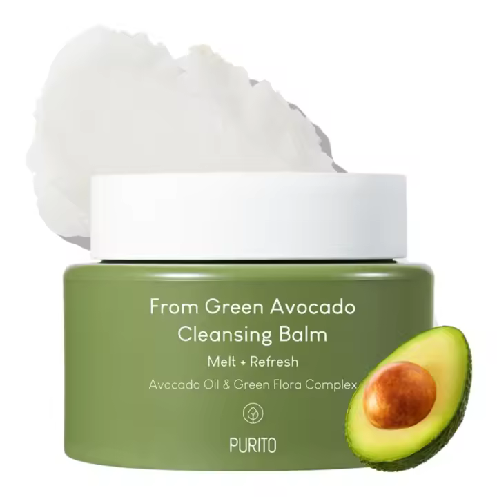 PURITO Del Bálsamo Limpiador Verde 100ml / 3.38 fl. oz., Humedad derretida con aceite de aguacate, vegana, sin crueldad, adecuada para pieles secas - 1