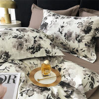 Svetanya Juego de Ropa de Cama con Diseño Floral Pastoral en Amarillo y Morado Tamaño Queen y King Algodón Egipcio Ajustable - details 11