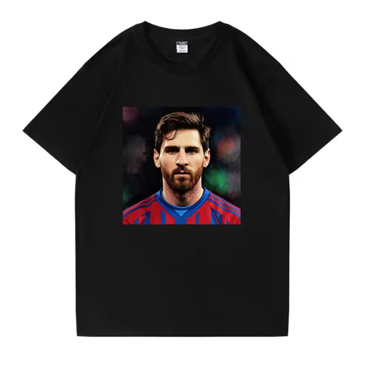 2025 Camiseta para hombre Camiseta negra pura 100% algodón Camisetas Messi blanco última novedad camiseta de fútbol Camiseta de fútbol - 1